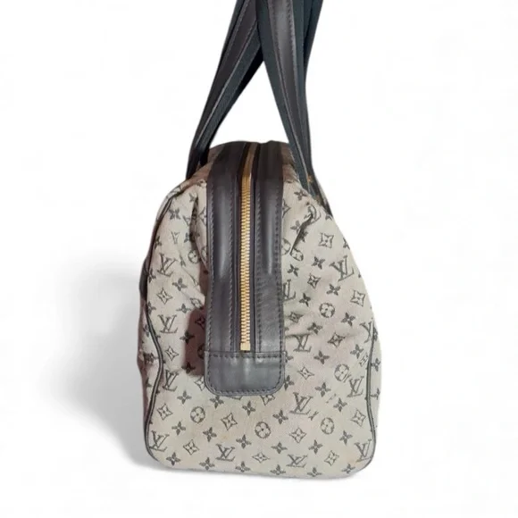 Louis Vuitton Josephine PM Satchel Tote Mini Lin Monogram Canvas Handbag w/ COA - Picture 5 of 12